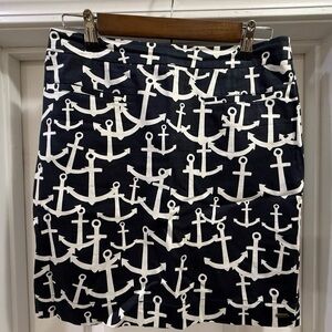 Hatley Nautical Anchor Navy & White Skirt Size 6
